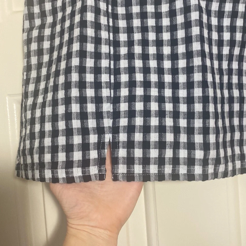 NWT American Eagle Gingham Front Slit Skirt